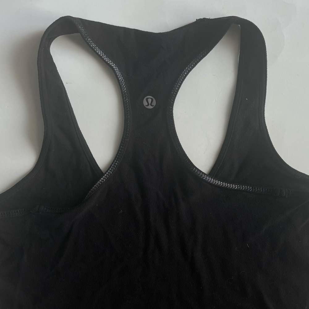 8 Lululemon cool racer back extra long reversible black white contrast stitching - Picture 8 of 9